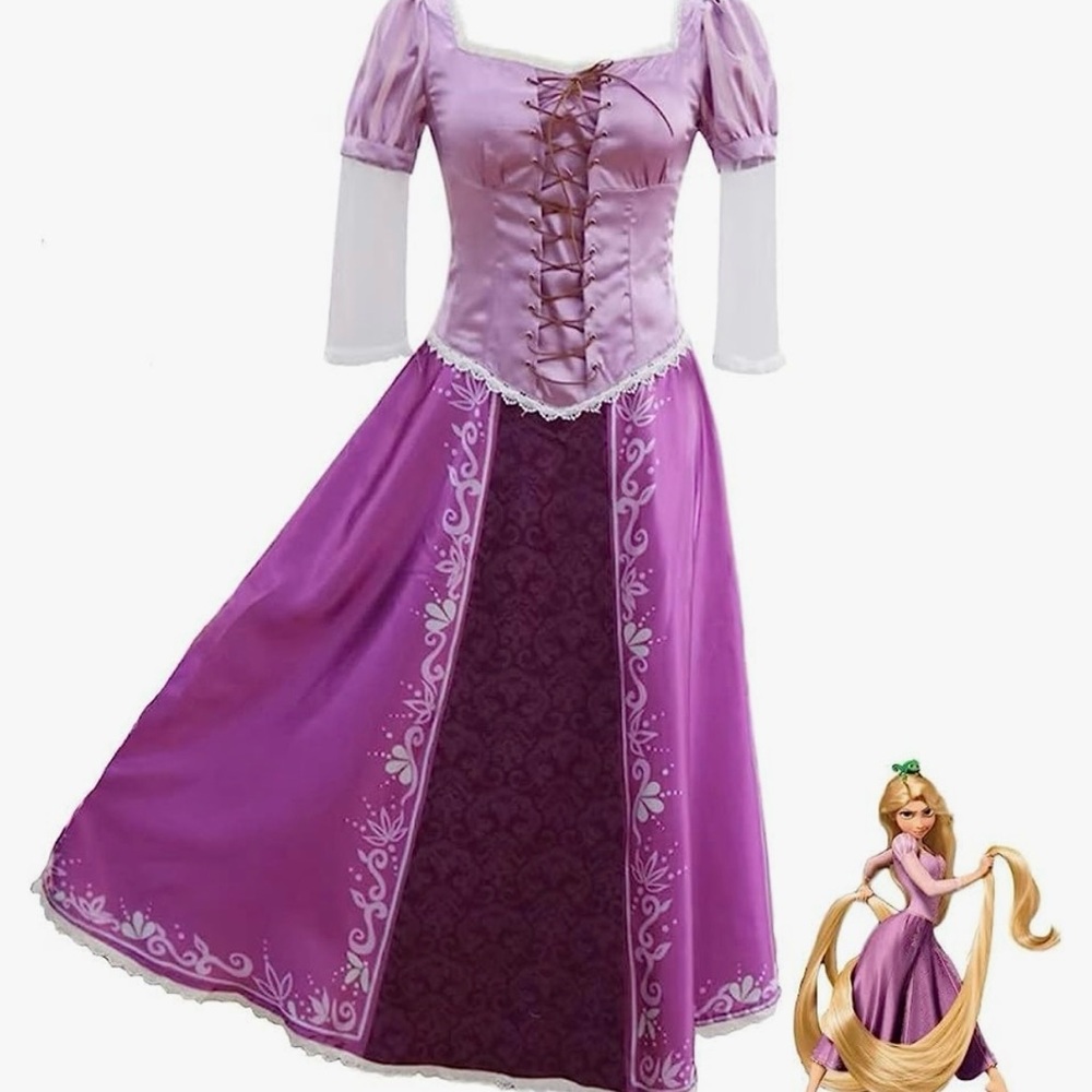 Disney Purple Puff Sleeve Gown